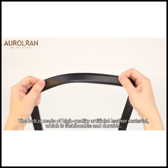 Classic Faux Leather Belt Metal Buckle Elegant Chic Accessory for Jeans Dresses main image 4